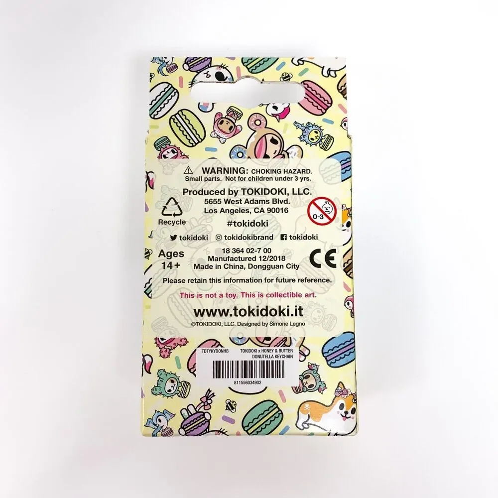 tokidoki x Honey & Butter Exclusive Donutella Collectible Keychain 2018, NIB